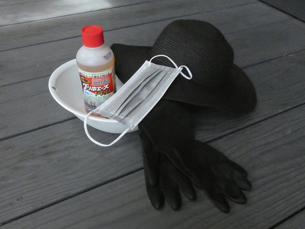 除草剤を使用したスギナの駆除方法：駆除で使用する物